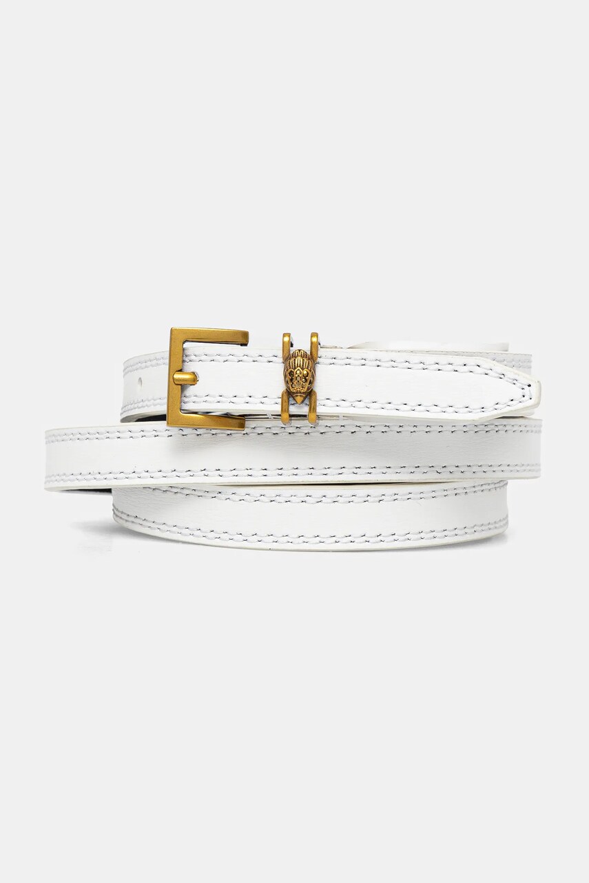 Kurt Geiger London curea de piele 15 SHOREDITCH BELT femei, culoarea alb, 3653910109