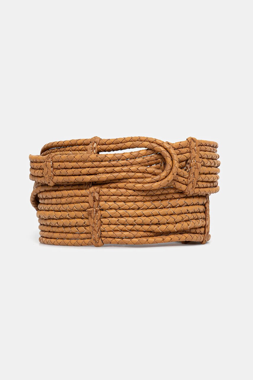 MAX&Co. curea de piele femei, culoarea maro, 2516501087200