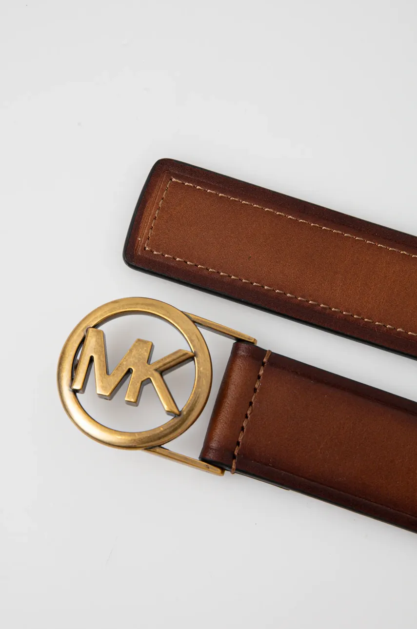 Шкіряний ремінь MICHAEL Michael Kors жіночий колір коричневий 559167