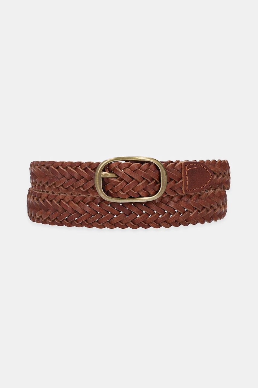 Levi's curea de piele culoarea maro, 000A4-0002