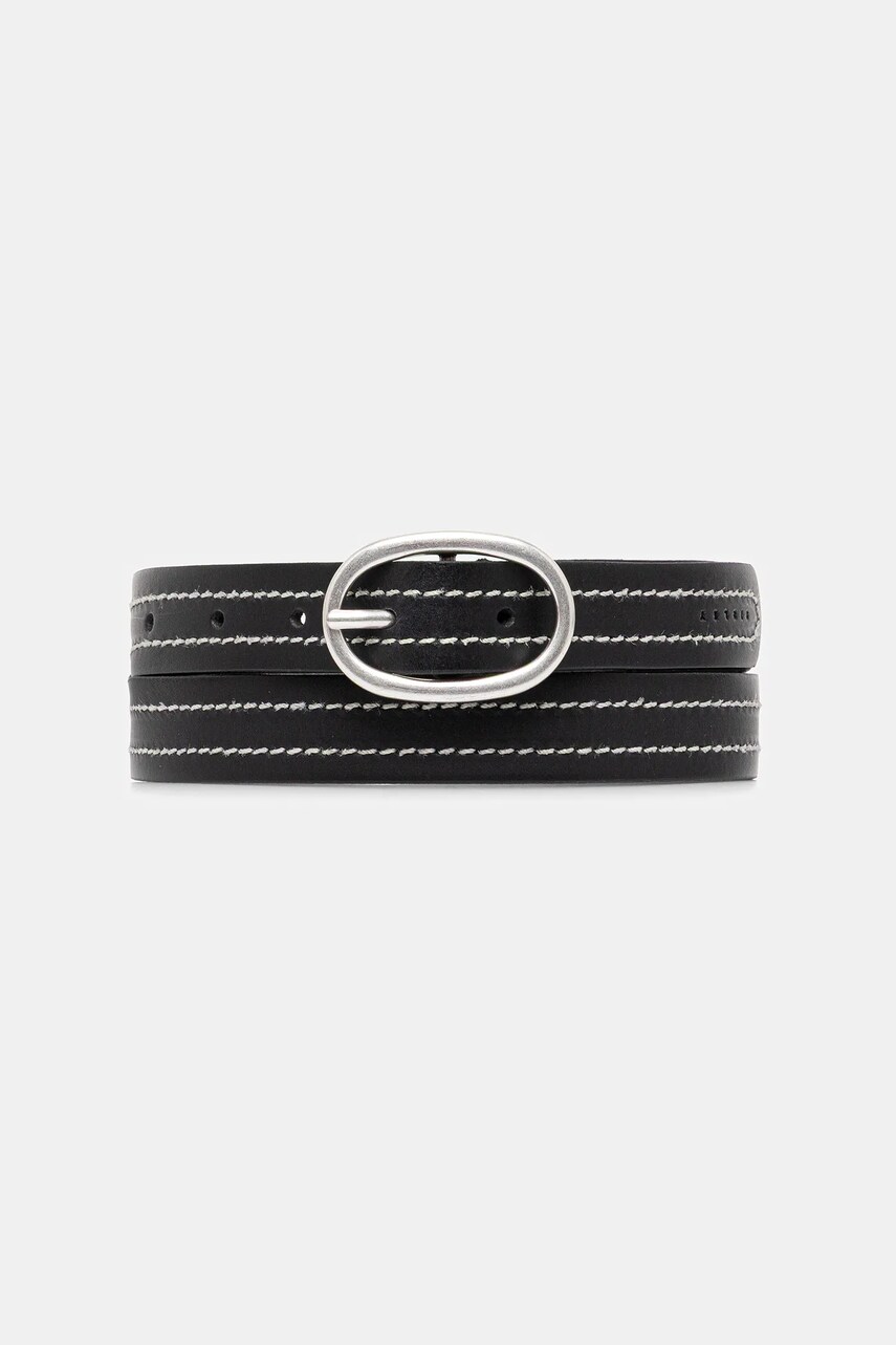Sisley curea de piele culoarea negru, 6R3NWL02Y