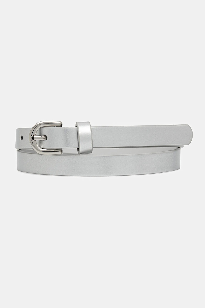 United Colors of Benetton curea culoarea argintiu, 6P6KCL00P