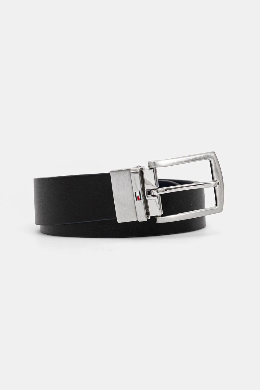Двухсторонний кожаный ремень Tommy Hilfiger мужской цвет коричневый AM0AM13012 Двухсторонний кожаный ремень Tommy Hilfiger мужской цвет коричневый AM0AM13012