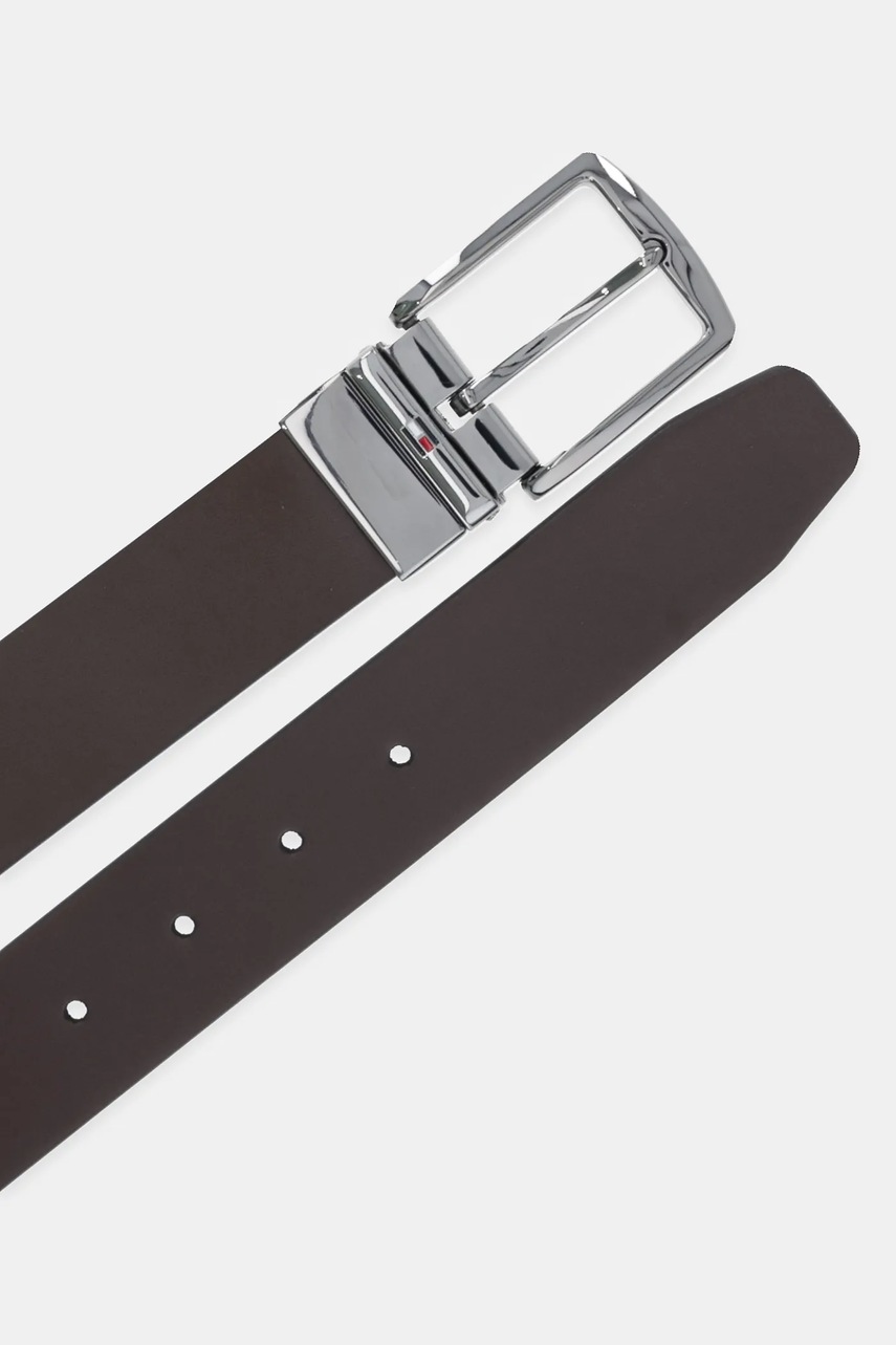 Двухсторонний кожаный ремень Tommy Hilfiger цвет коричневый AM0AM13012