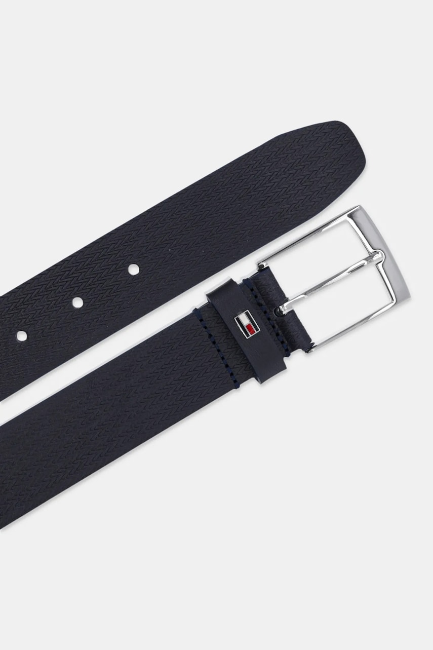 Кожаный ремень Tommy Hilfiger мужской цвет синий AM0AM13015 Кожаный ремень Tommy Hilfiger мужской цвет синий AM0AM13015
