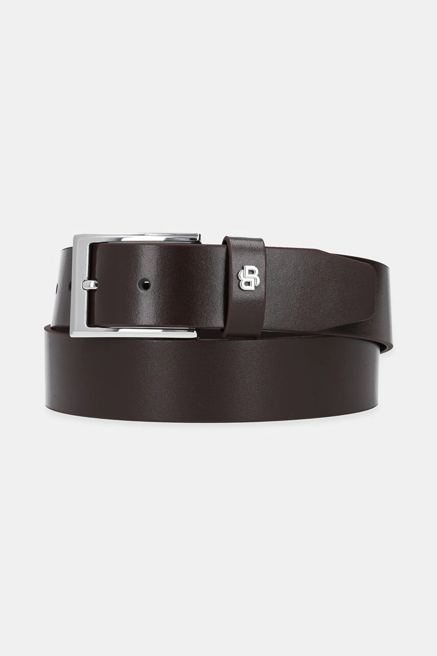 BOSS curea de piele barbati, culoarea maro, 50522778