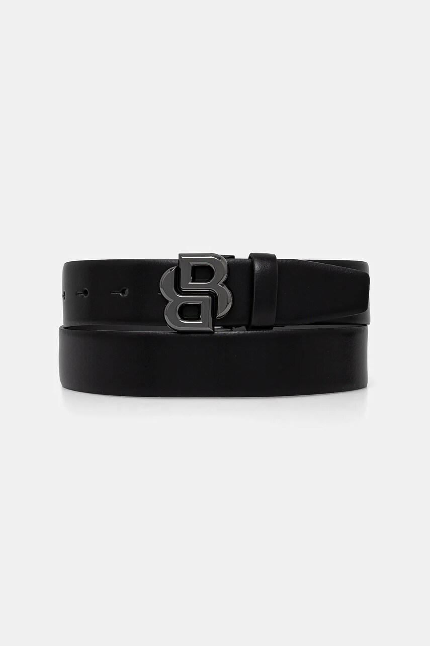 BOSS curea de piele barbati, culoarea negru, 50522814