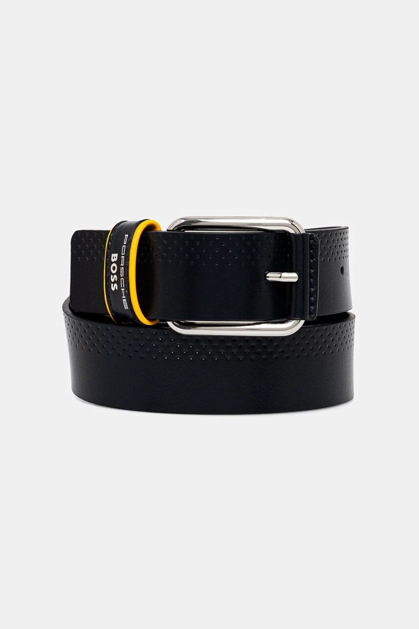BOSS curea de piele barbati, culoarea negru, 50538936
