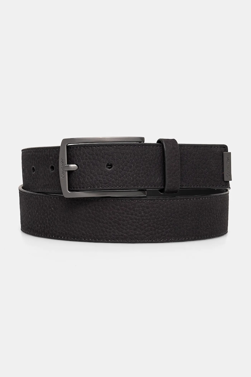 Levně Kožený pásek Calvin Klein pánský, černá barva, K50K512649