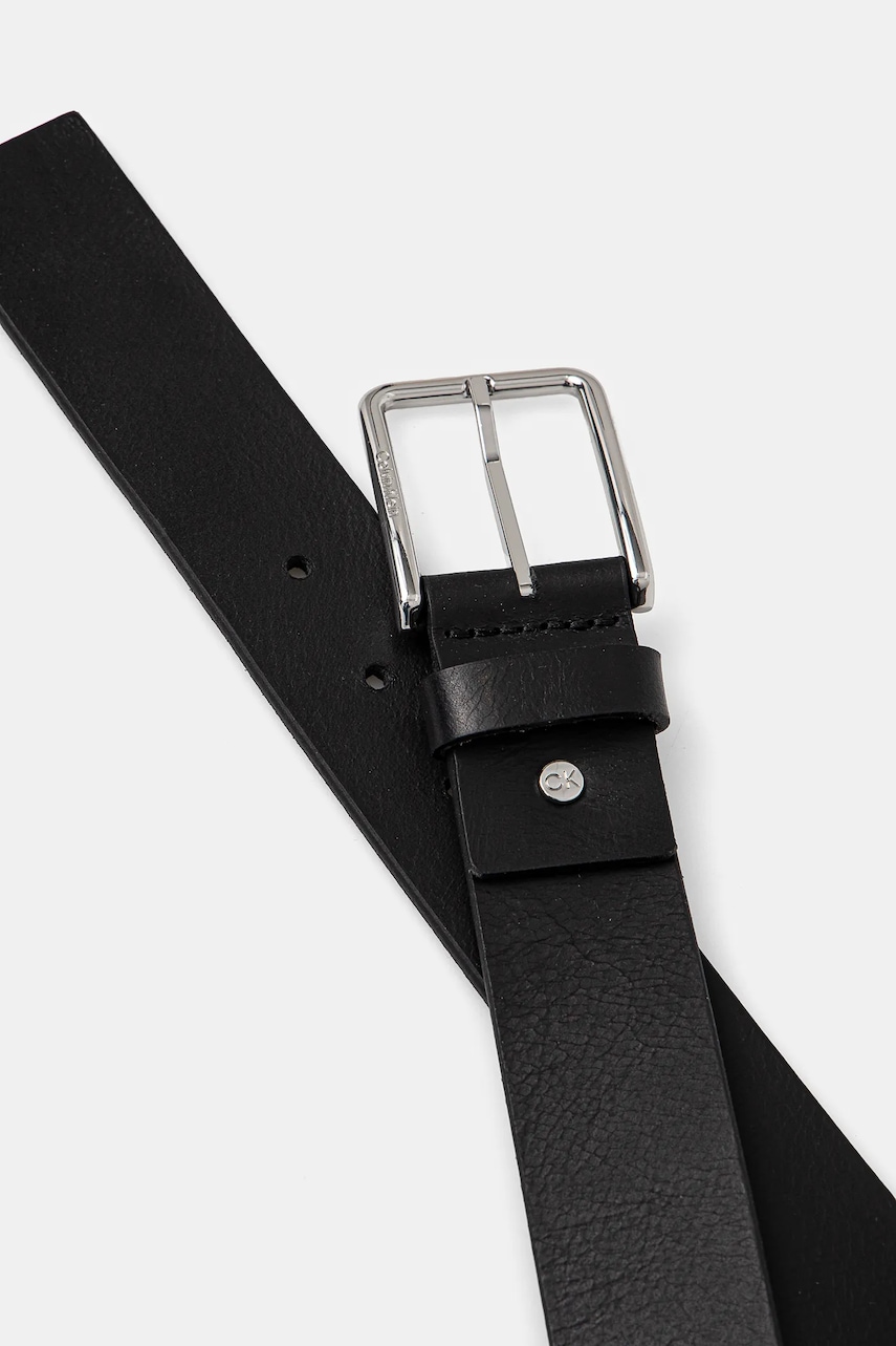 Кожаный ремень Calvin Klein мужской цвет чёрный K50K513016 Кожаный ремень Calvin Klein мужской цвет чёрный K50K513016