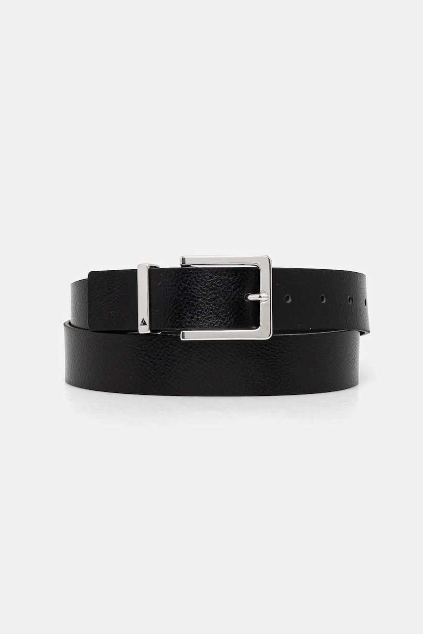 Kožený pásek Guess AUGSBURG pánský, černá barva, BMAUGL P5130