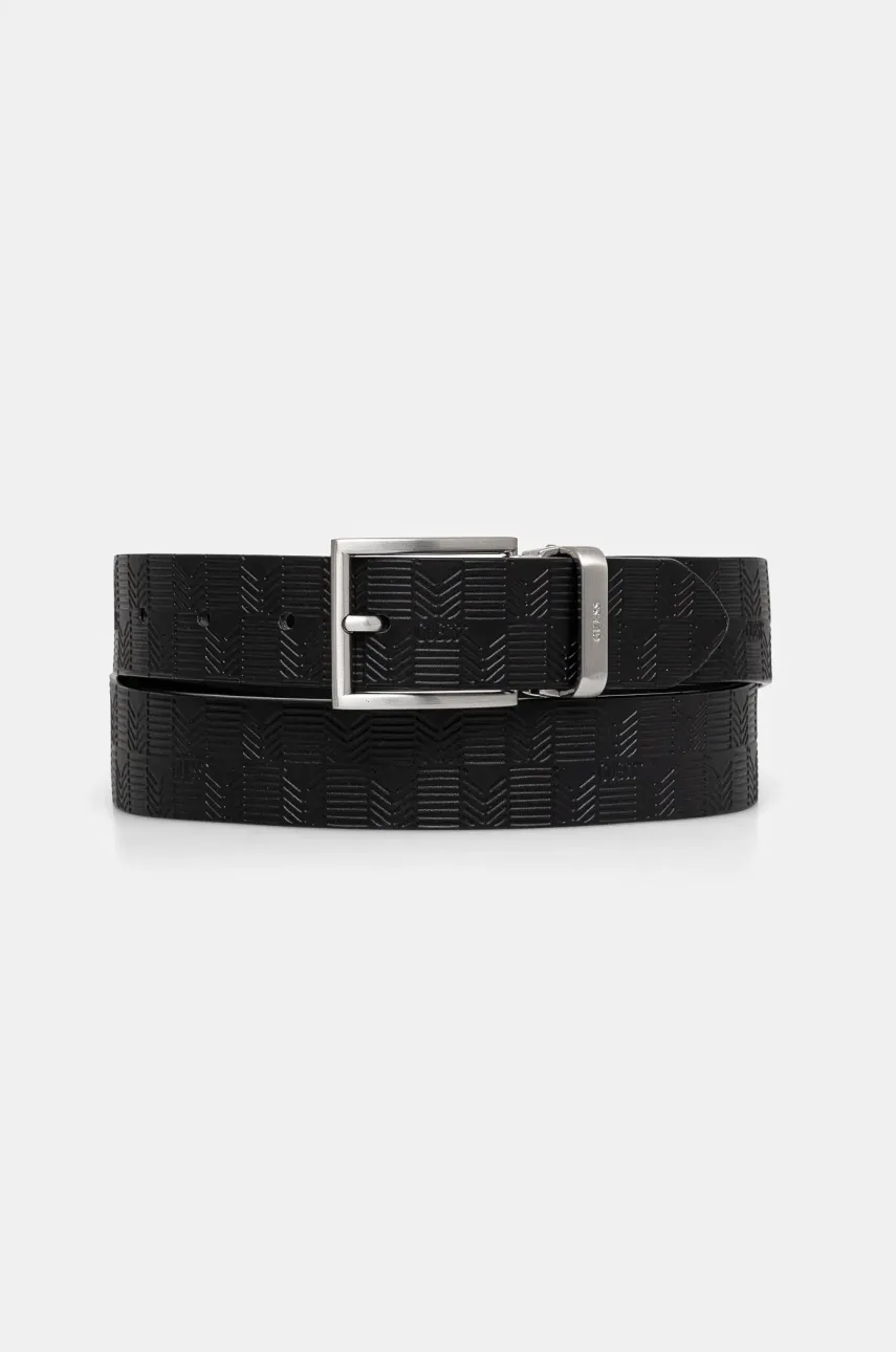 Oboustranný pásek Guess BUCAREST pánský, černá barva, BMBUDE P5135