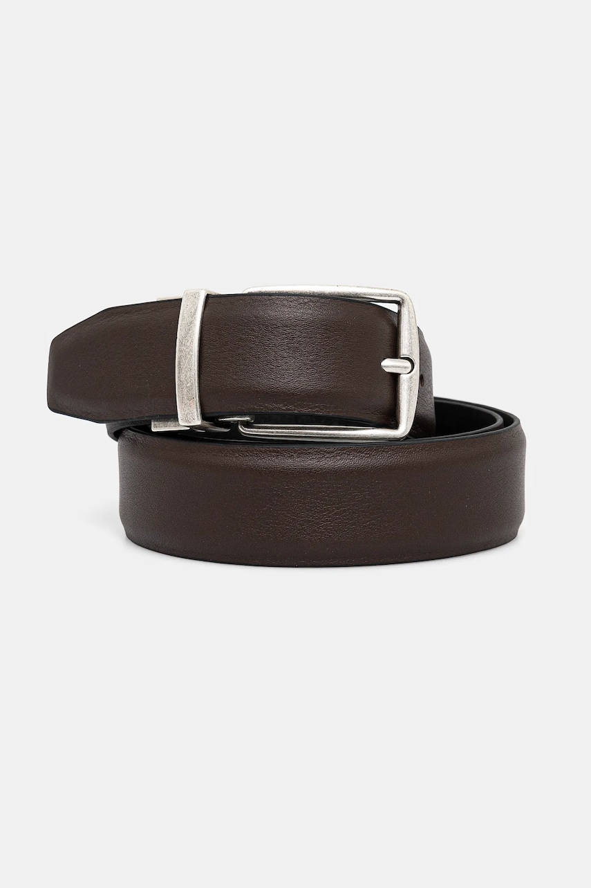 Marc O'Polo curea de piele cu doua fete barbati, culoarea maro, 41027749503141 Marc O'Polo curea de piele cu doua fete barbati, culoarea maro, 41027749503141