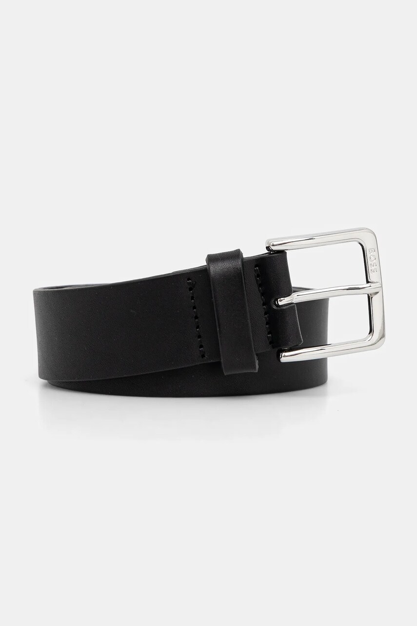 BOSS curea de piele barbati, culoarea negru, 50542192