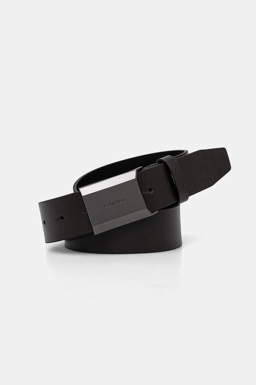 Levně Kožený pásek Calvin Klein pánský, hnědá barva, K50K512835