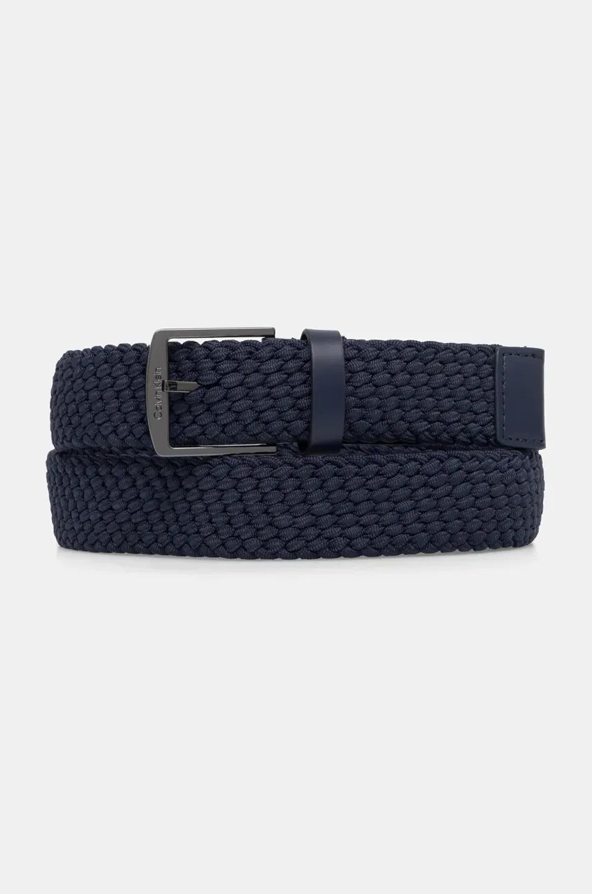 Levně Pásek Calvin Klein pánský, tmavomodrá barva, K50K512839