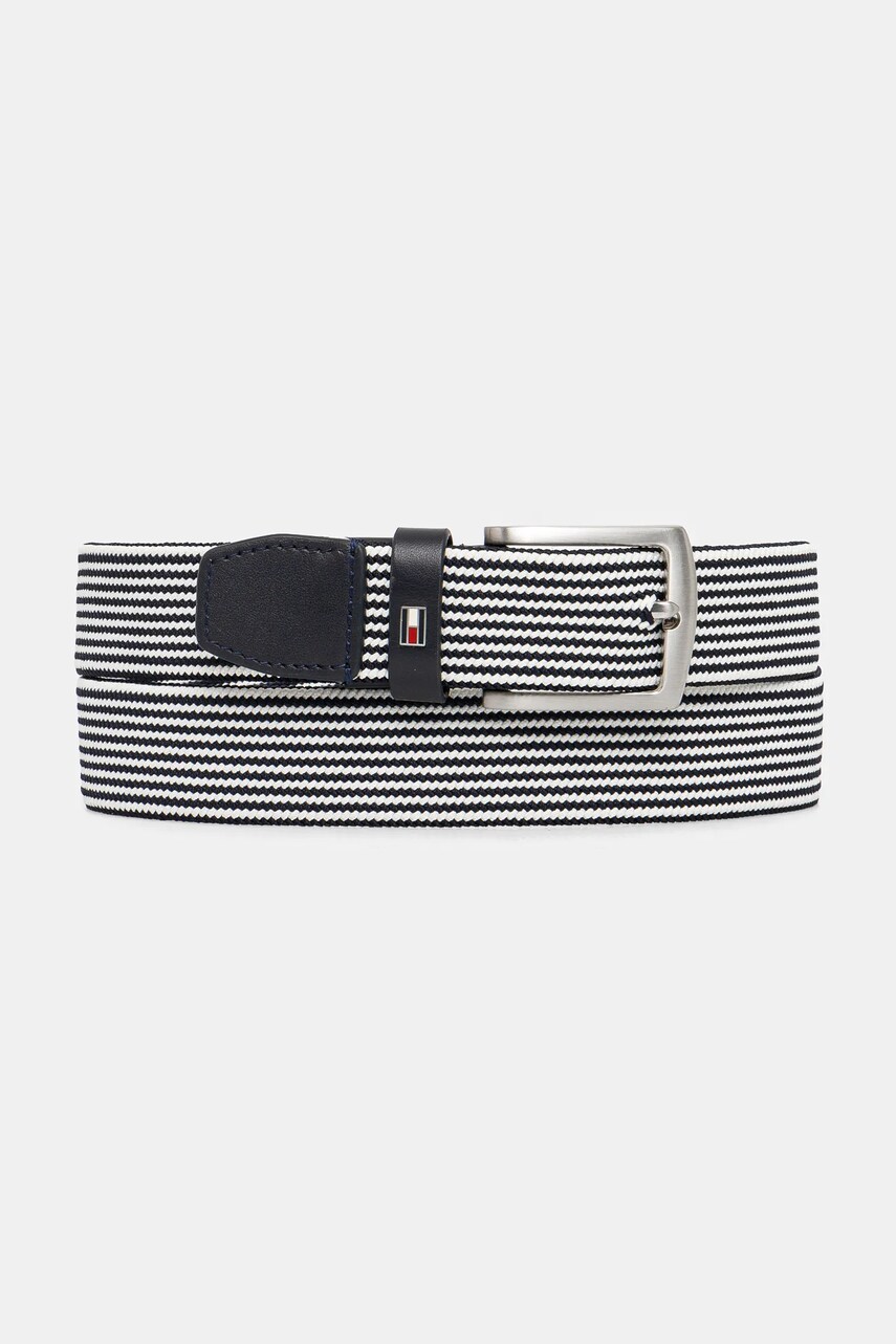 Levně Pásek Tommy Hilfiger pánský, tmavomodrá barva, AM0AM13354