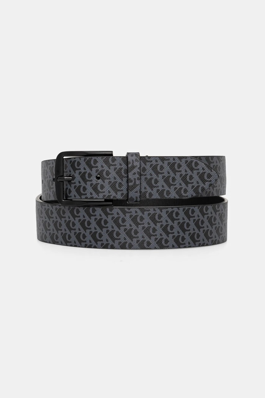 Levně Kožený pásek Calvin Klein Jeans pánský, černá barva, LV04G7030G
