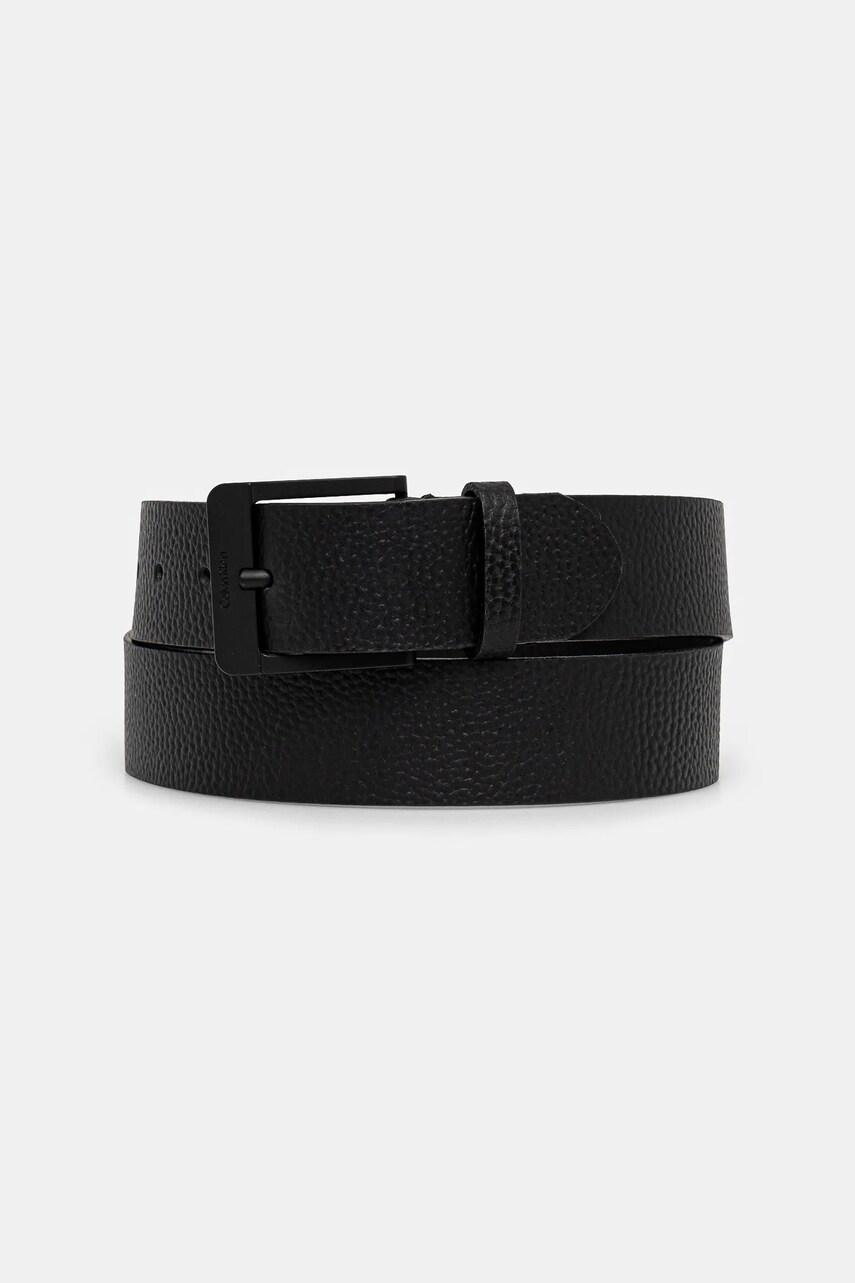Levně Kožený pásek Calvin Klein Jeans pánský, černá barva, LV04G7015G