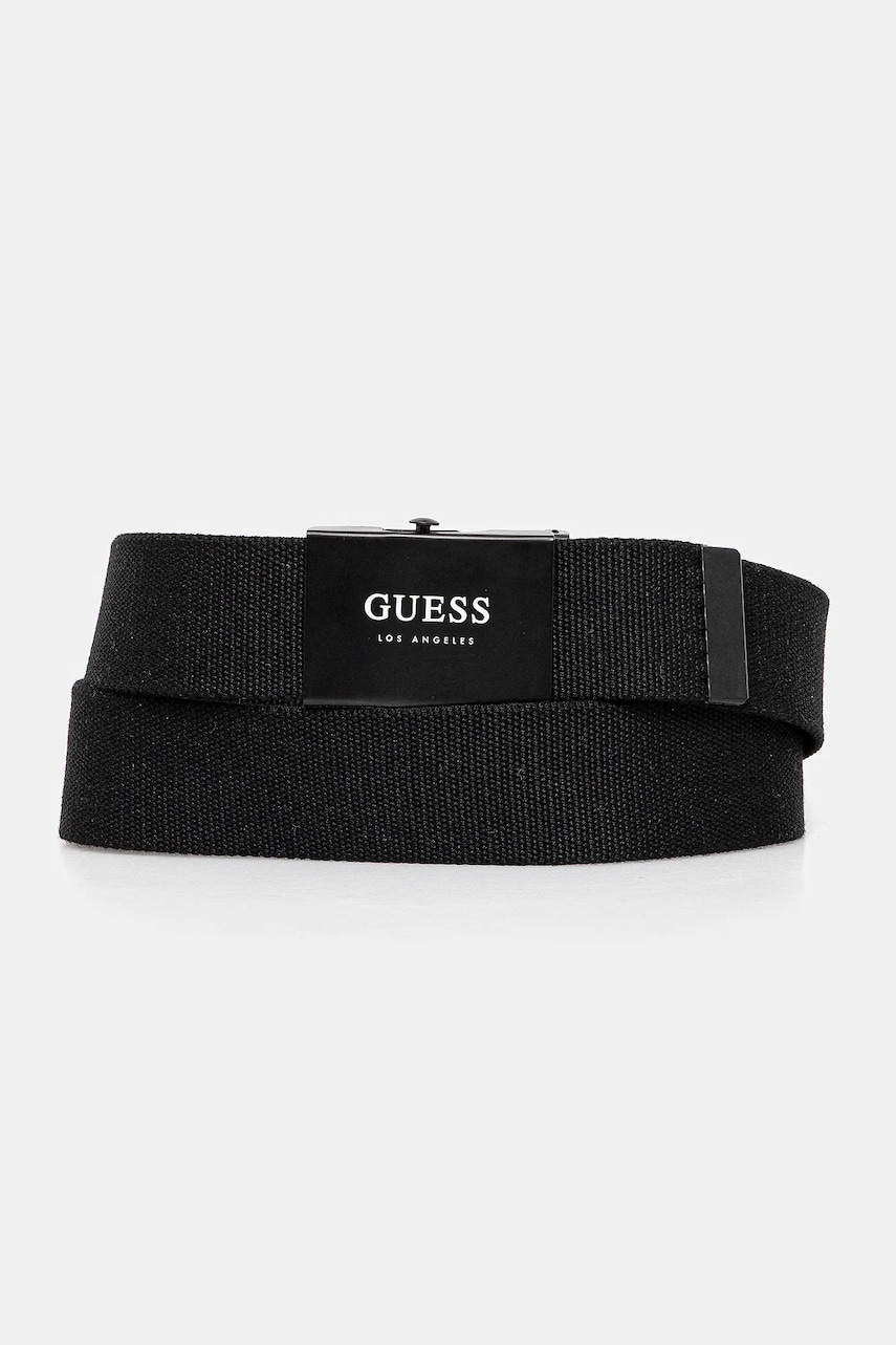Levně Pásek Guess SPLIT pánský, černá barva, BMSPAM P5135