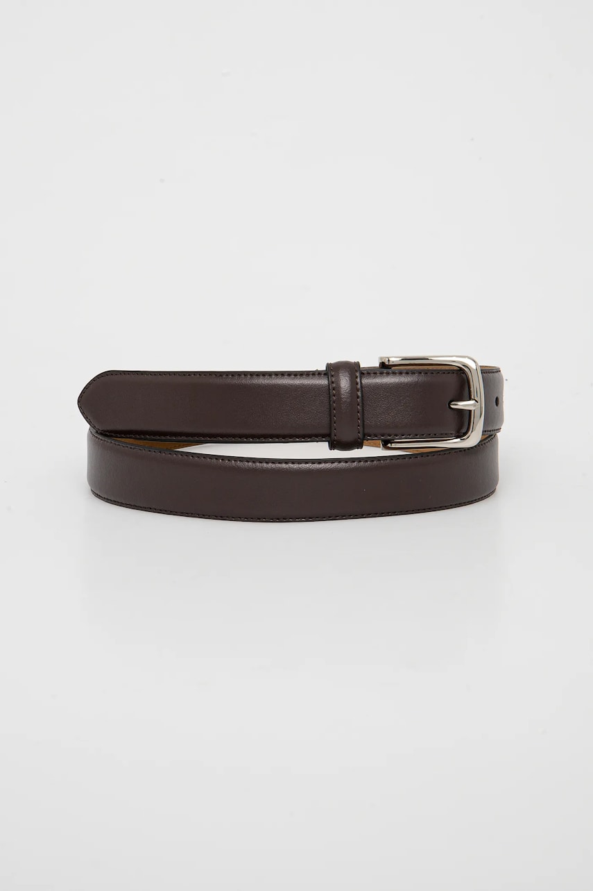 Levně Kožený pásek Abercrombie & Fitch pánský, hnědá barva, KI112-5003