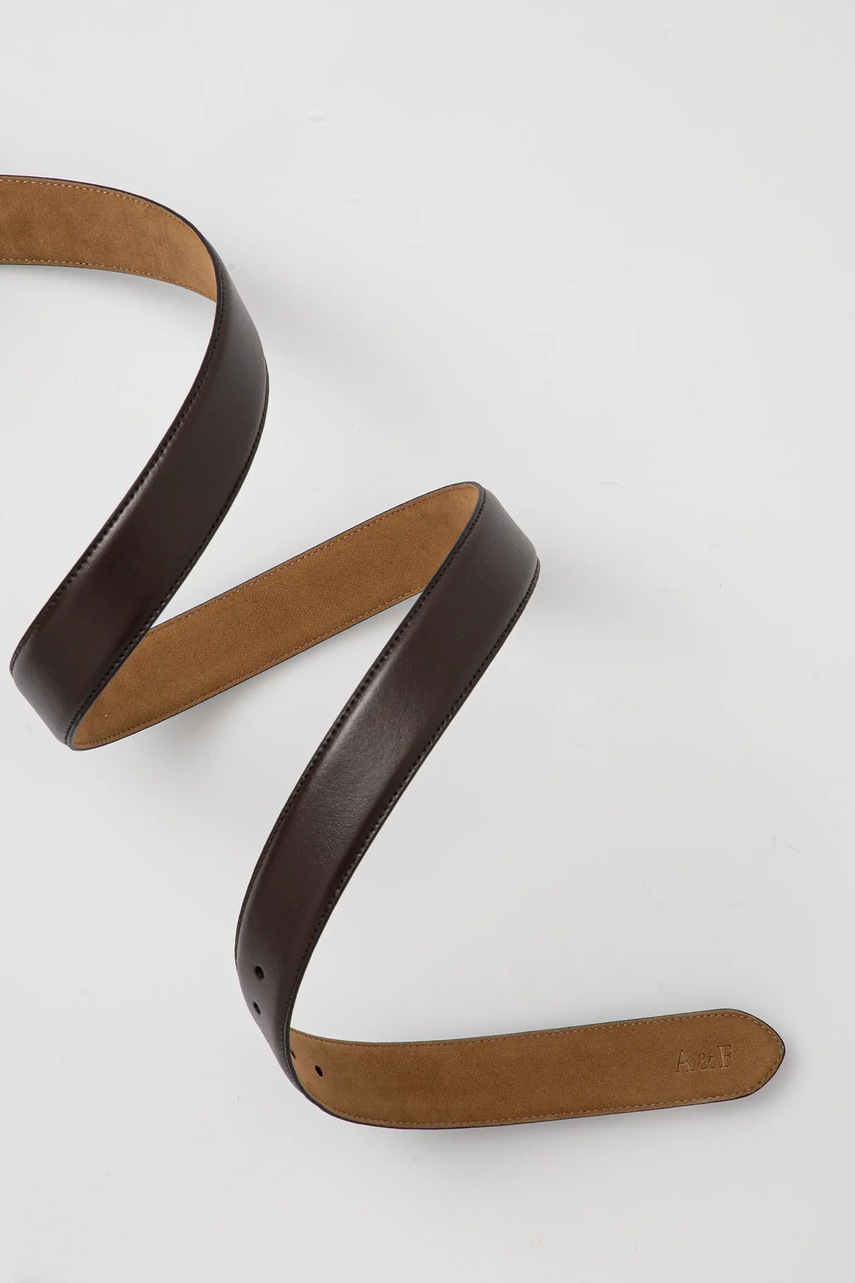 Δερμάτινη ζώνη Abercrombie & Fitch χρώμα: καφέ, KI112-5003 φωτογραφία
