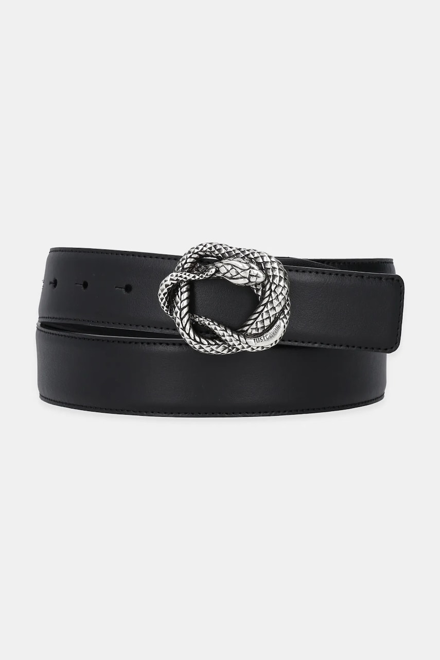 Just Cavalli curea de piele barbati, culoarea negru, 78QA6F40 ZP296 Just Cavalli curea de piele barbati, culoarea negru, 78QA6F40 ZP296
