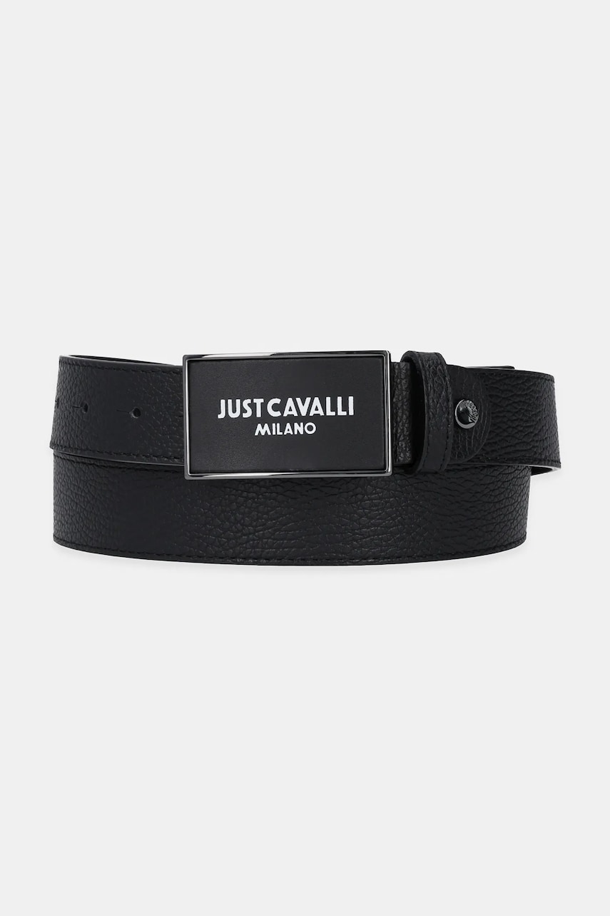 Just Cavalli curea de piele barbati, culoarea negru, 78QA6F10 ZP295 Just Cavalli curea de piele barbati, culoarea negru, 78QA6F10 ZP295