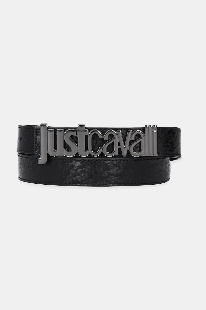 Just Cavalli curea de piele barbati, culoarea negru, 78QA6F30 ZPA42 Just Cavalli curea de piele barbati, culoarea negru, 78QA6F30 ZPA42