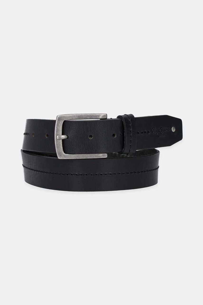 Pepe Jeans curea AIDAN BELT barbati, culoarea negru, PM021048