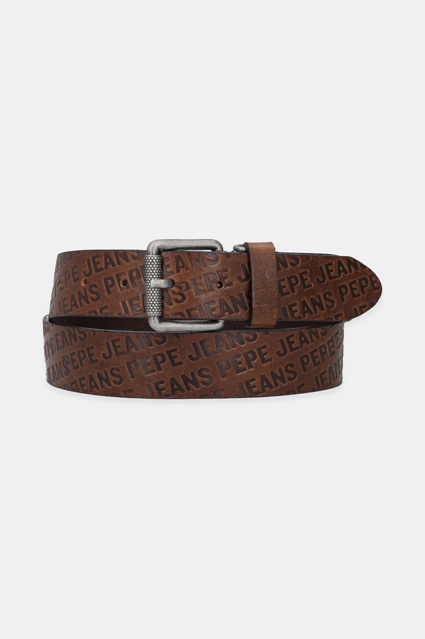 Pepe Jeans curea EVAN BELT bărbați, culoarea maro, PM021050