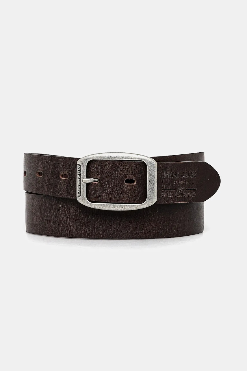 Pepe Jeans curea FLOYD BELT barbati, culoarea maro, PM021051