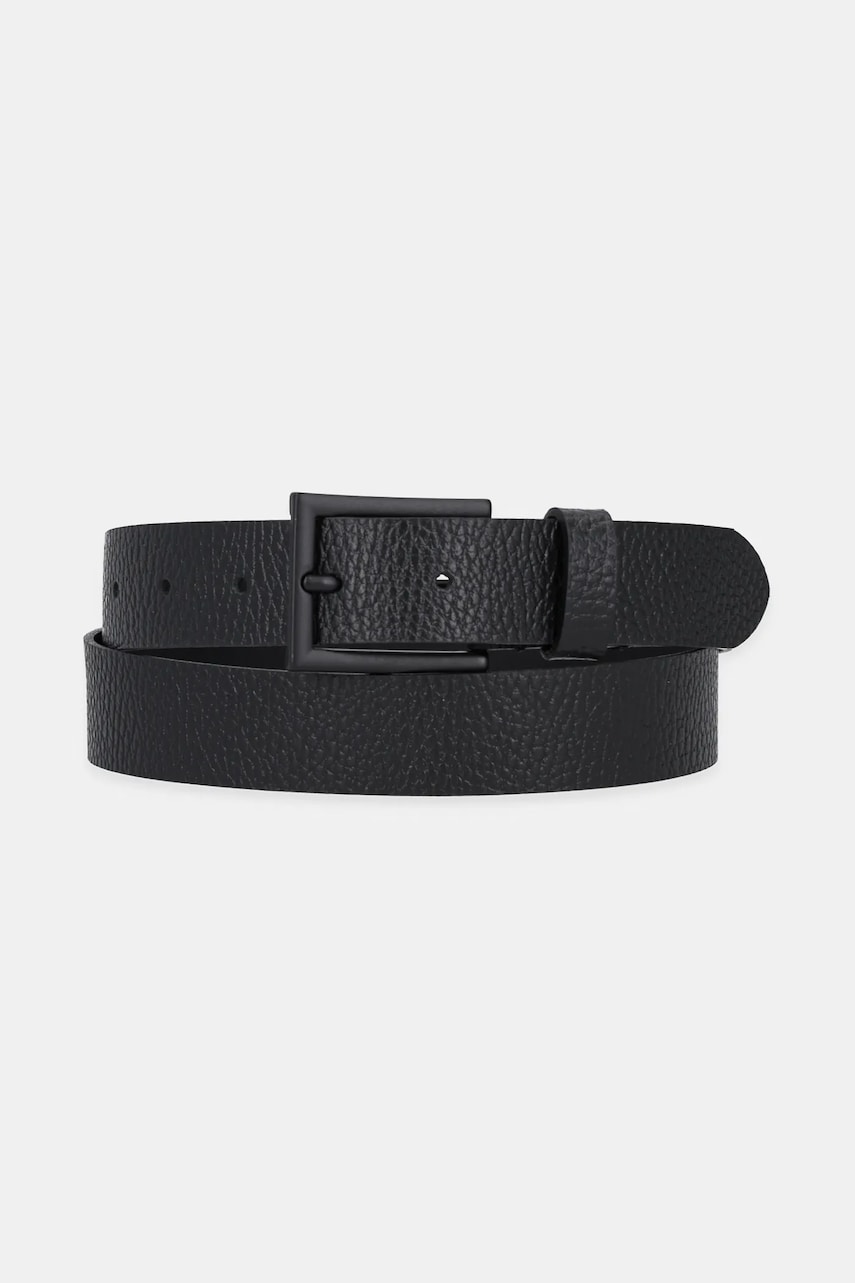 Sisley curea de piele culoarea negru, 6Q4CSL01E