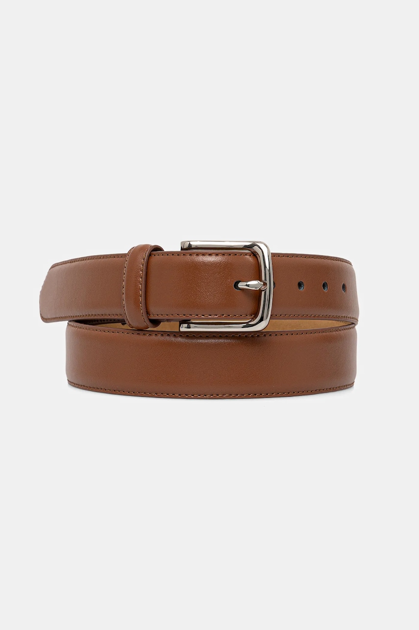 Levně Pásek Abercrombie & Fitch pánský, hnědá barva, KI112-5037