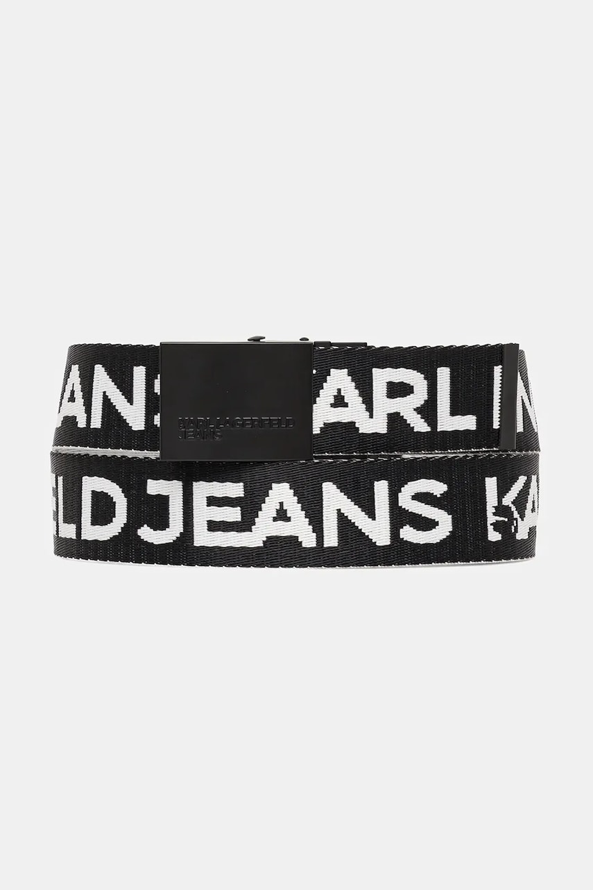 Karl Lagerfeld Jeans curea cu doua fete culoarea verde, A1M33131
