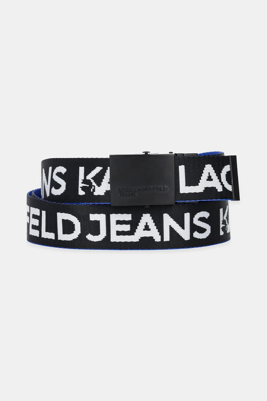 Karl Lagerfeld Jeans curea cu doua fete culoarea verde, A1M33131