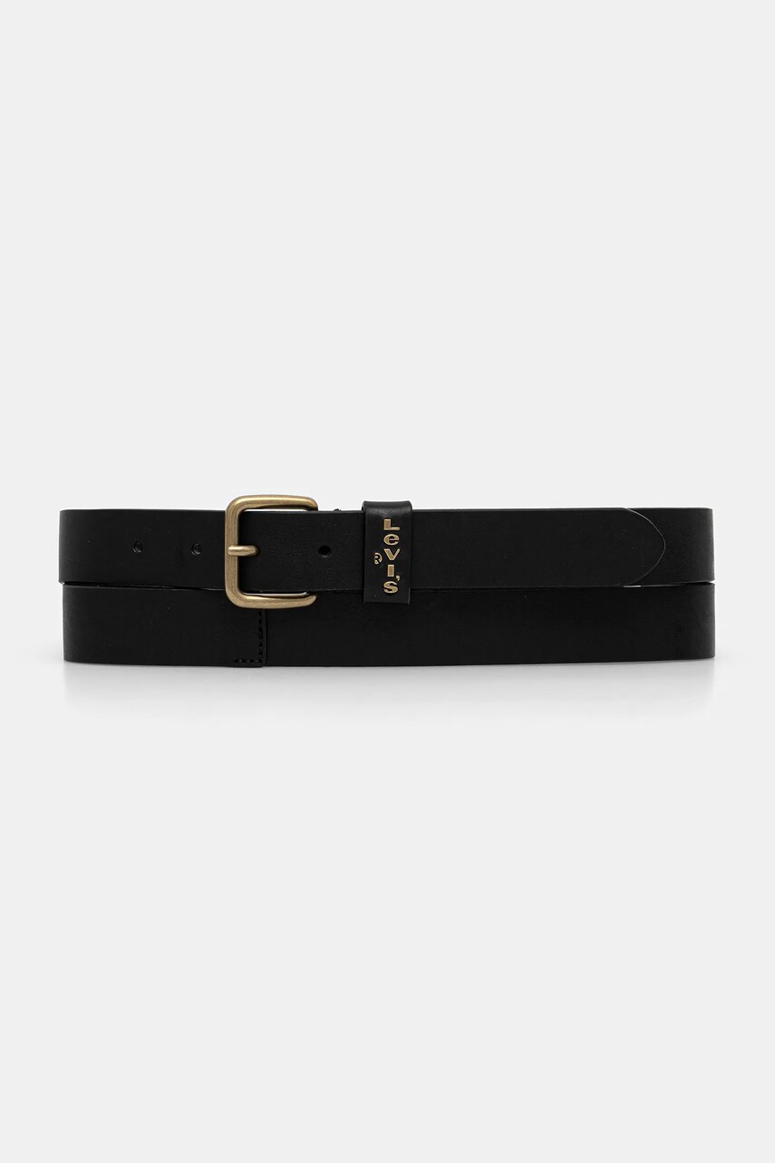 Levi's curea de piele culoarea negru, 37460-0096