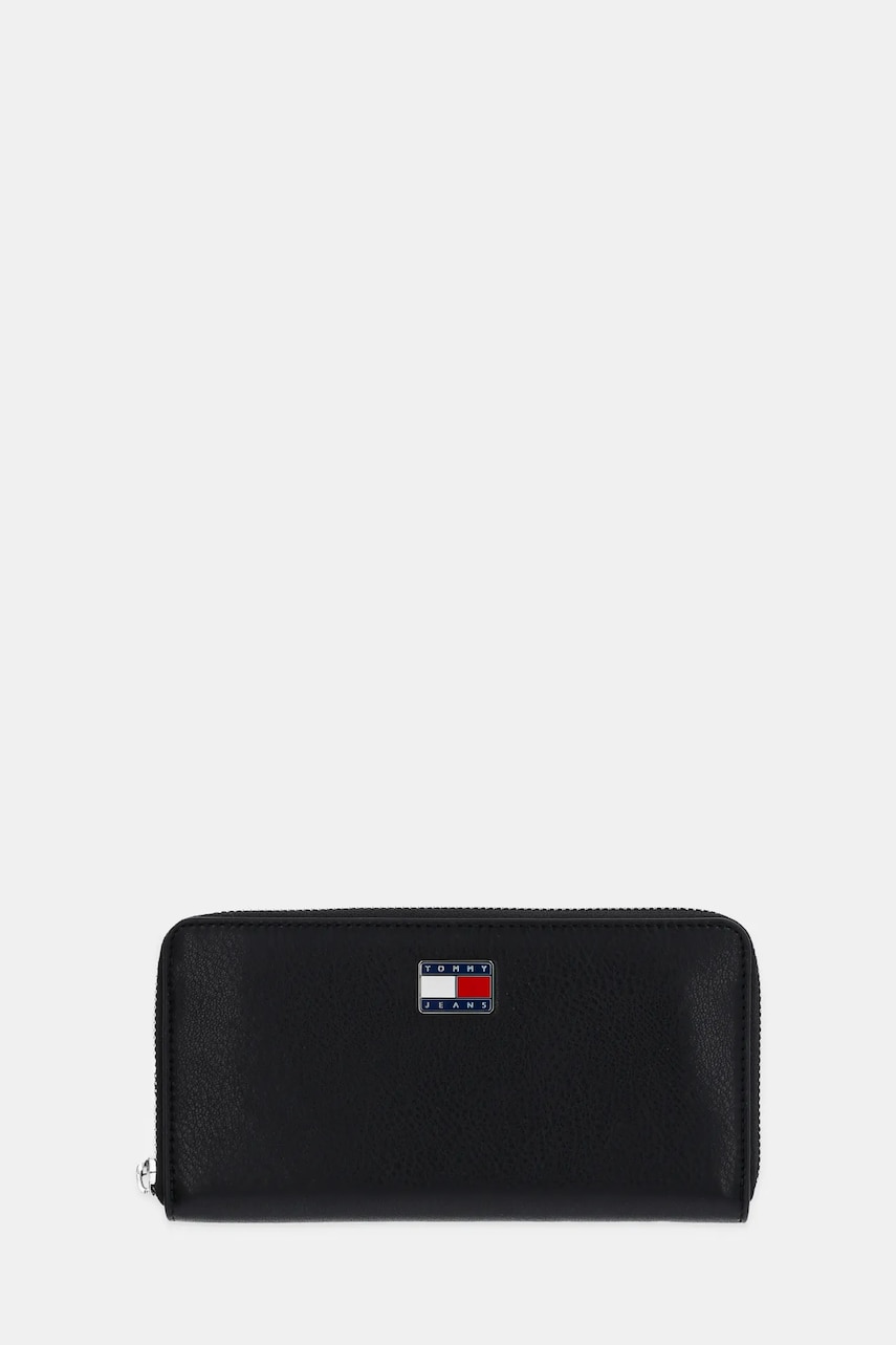 Tommy Jeans portofel femei, culoarea negru, AW0AW16980