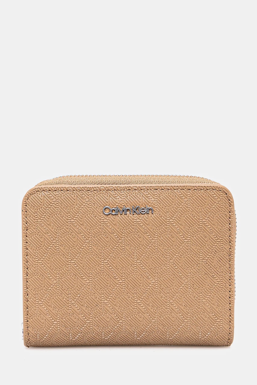 Levně Peněženka Calvin Klein béžová barva, K60K612825