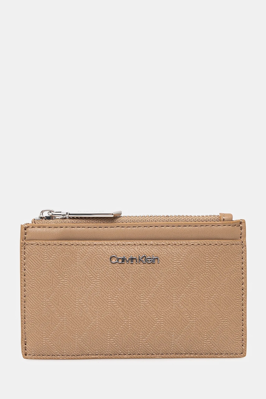 Levně Peněženka Calvin Klein béžová barva, K60K612827