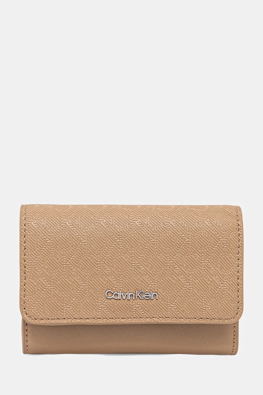 Levně Peněženka Calvin Klein béžová barva, K60K612829