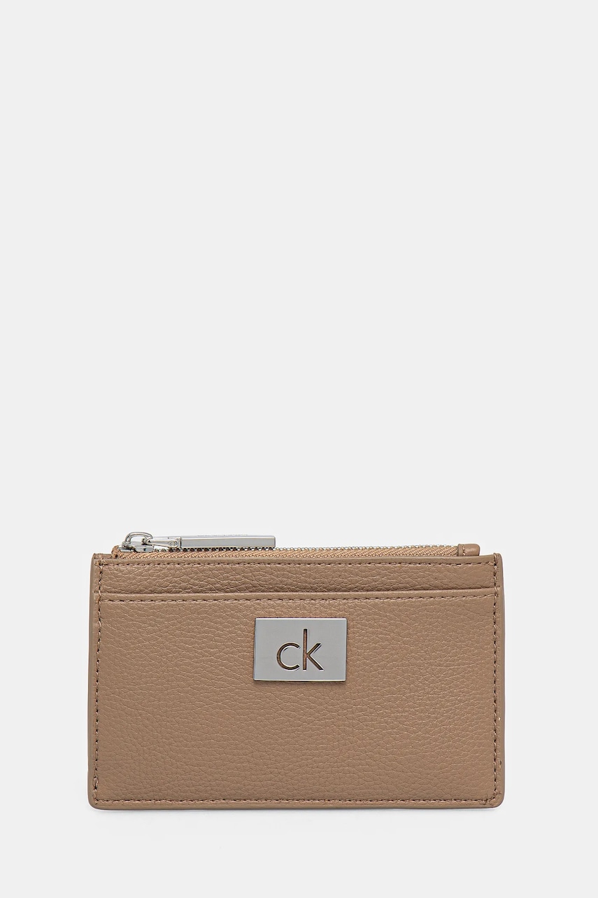 Levně Peněženka Calvin Klein béžová barva, K60K612837