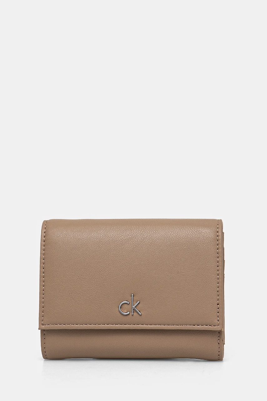 Levně Peněženka Calvin Klein béžová barva, K60K612851