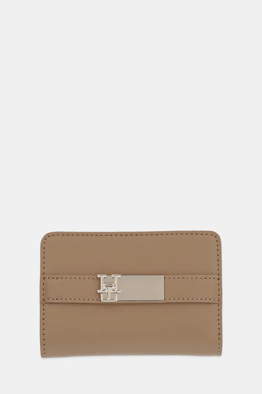 Levně Peněženka Tommy Hilfiger béžová barva, AW0AW16916