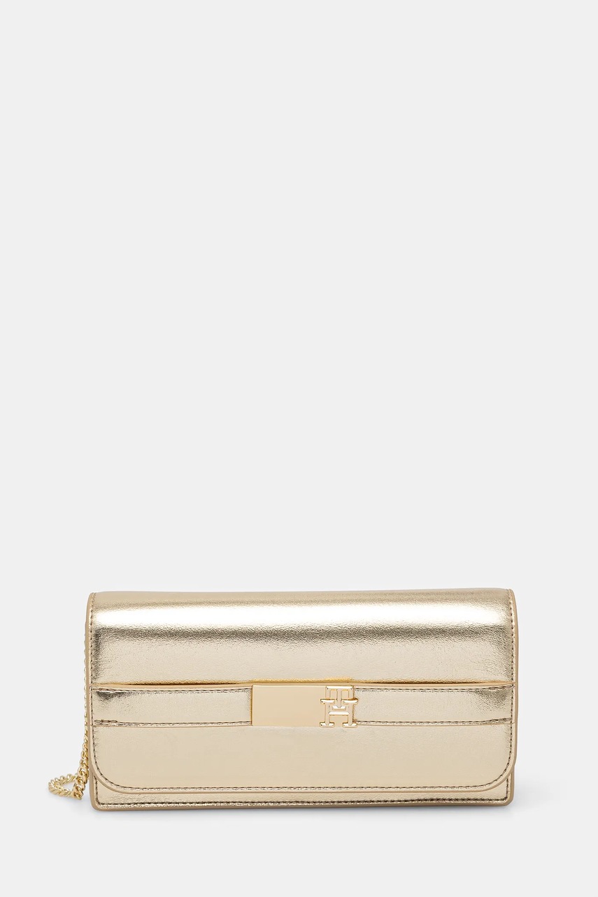 Psaníčko Tommy Hilfiger zlatá barva, AW0AW17378