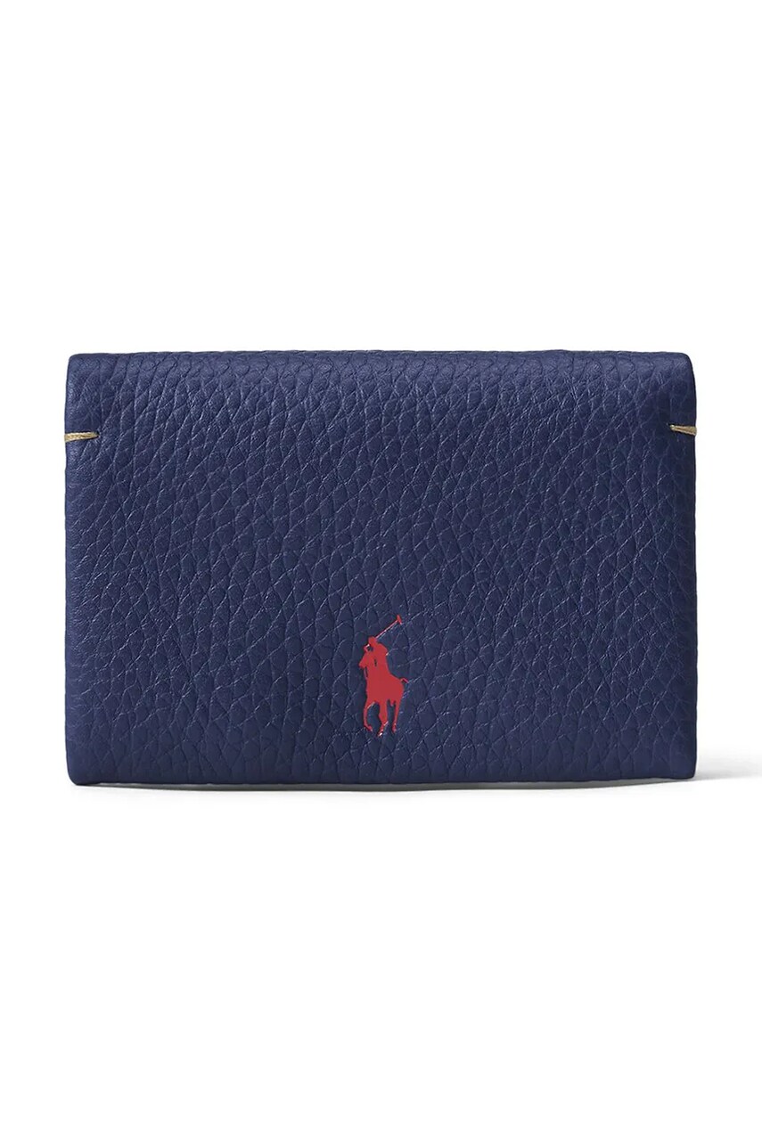 Levně Kožená peněženka Polo Ralph Lauren tmavomodrá barva, 427949873