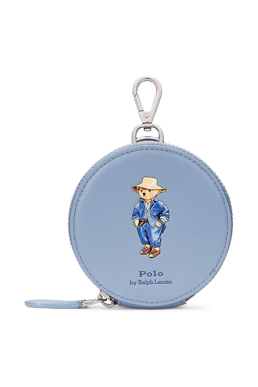 Levně Kožená peněženka Polo Ralph Lauren modrá barva, 427960634