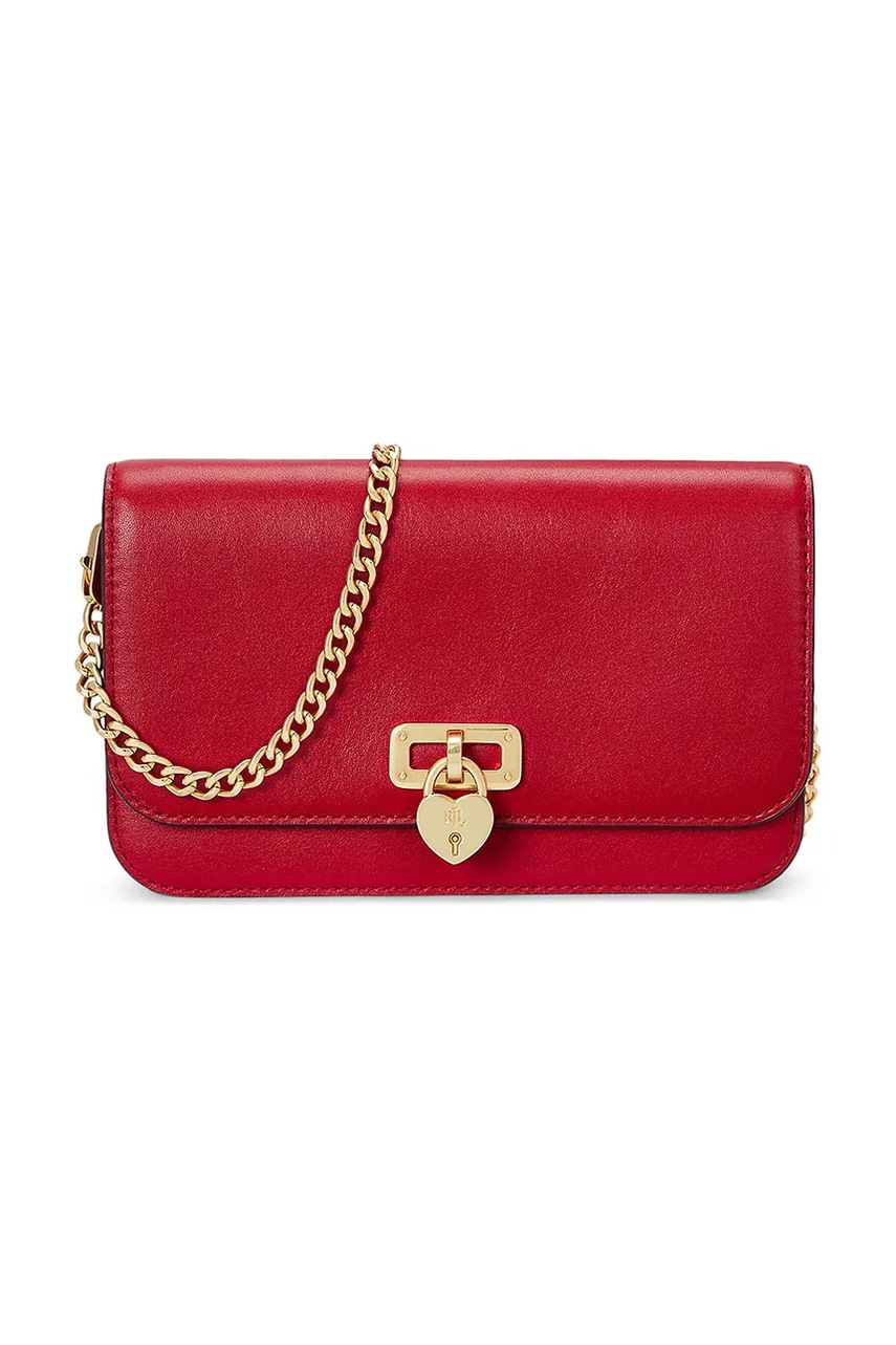 Levně Kožená peněženka Lauren Ralph Lauren červená barva, 432962115