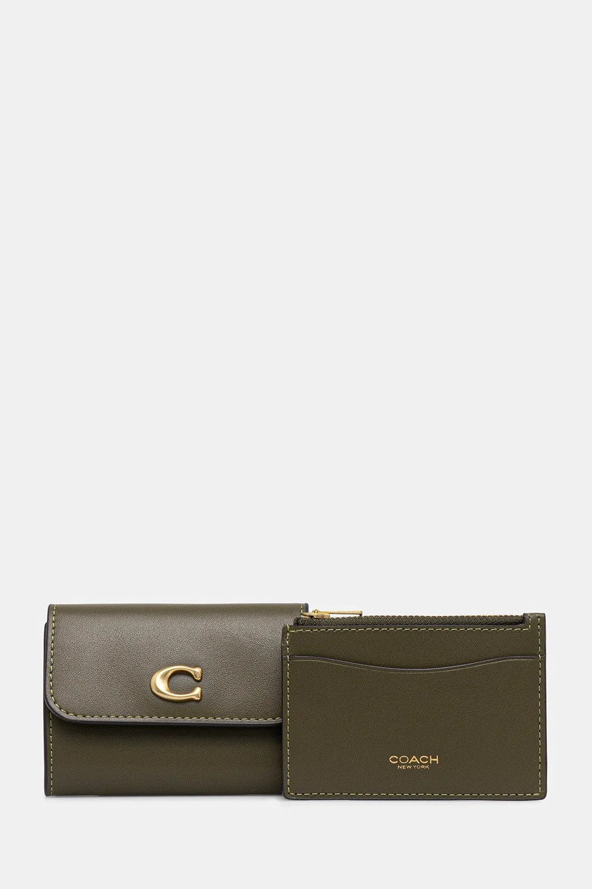 Coach portofel de piele culoarea negru, CZ111