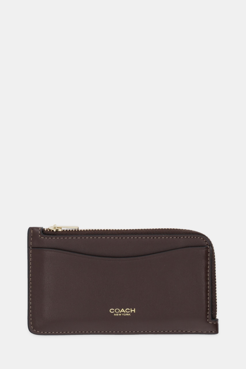 Кожаный чехол на карты Coach цвет чёрный CZ112 Кожаный чехол на карты Coach цвет чёрный CZ112